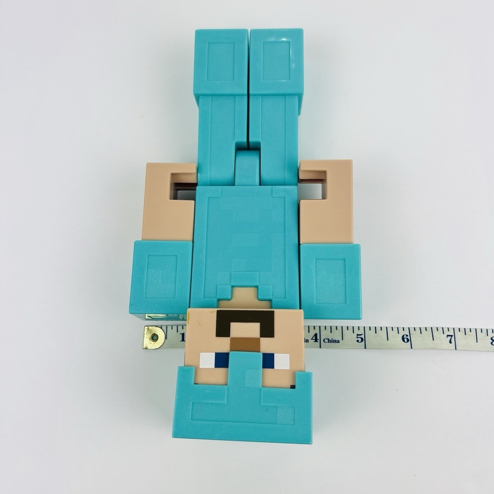 Big Minecraft‎ Steve  8.5 - 9" Action Figure Toy  Mattel Figurine Posable Blue - Picture 8 of 8